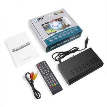 DVB T2 FULL HD 1080 Digitális Vevő, DVB-T2 HDTV, USB, HDMI, RCA, CVBS